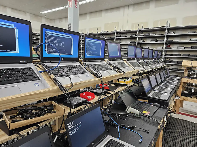Laptops in ITAD processing